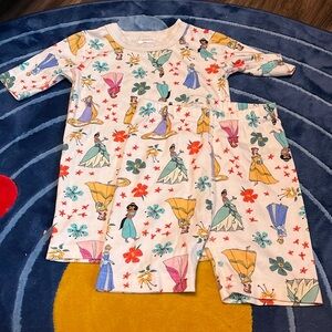 Hanna Andersson Size 130 cm US 8 short John pjs Disney Princess